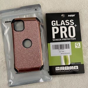 iPhone 11-6.1 Glitter Case and Screen Protector